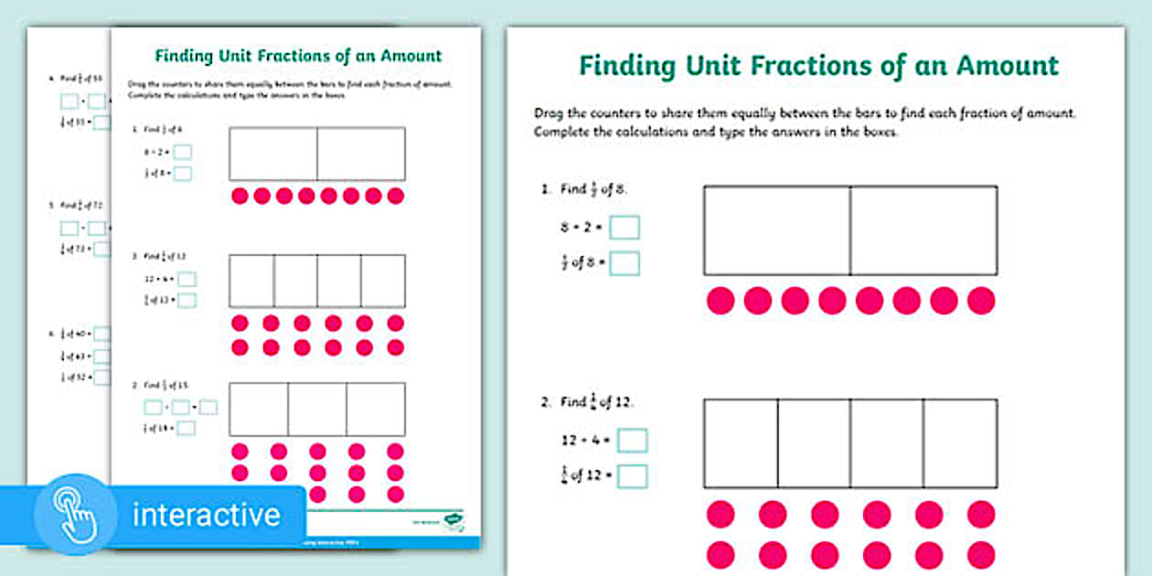 👉 Y4 White Rose Supporting: Fractions of Amounts (Y3 Revision)
